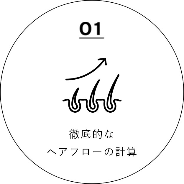 徹底的なヘアフローの計算