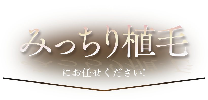 そんな悩みはみっちり植毛にお任せください！