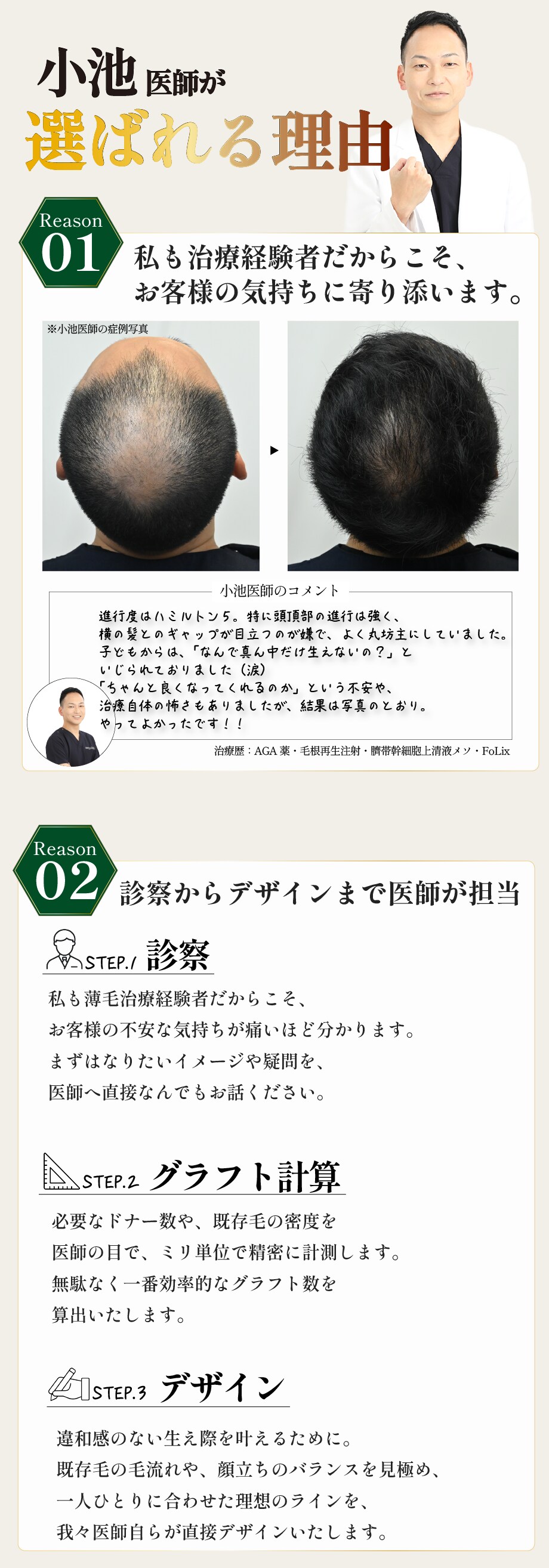 小池医師が選ばれる理由