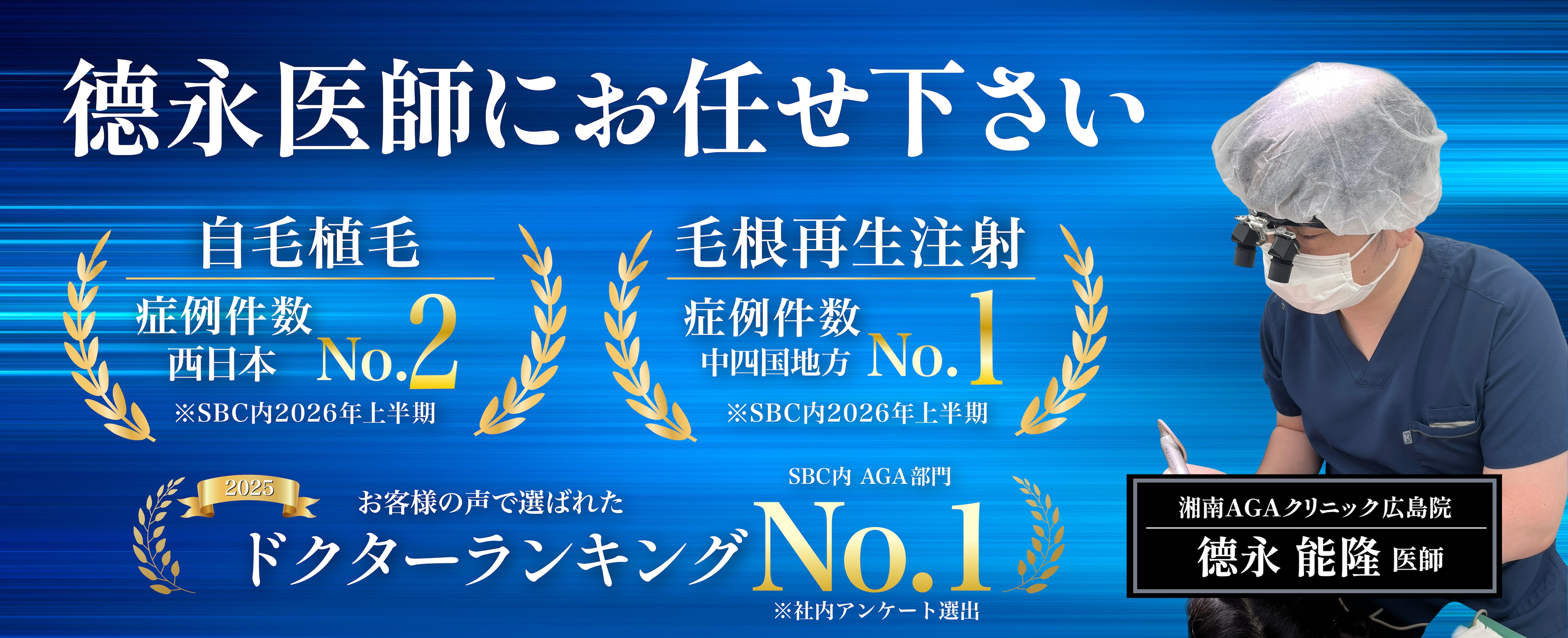 ドクターランキングNo1 徳永医師にお任せください