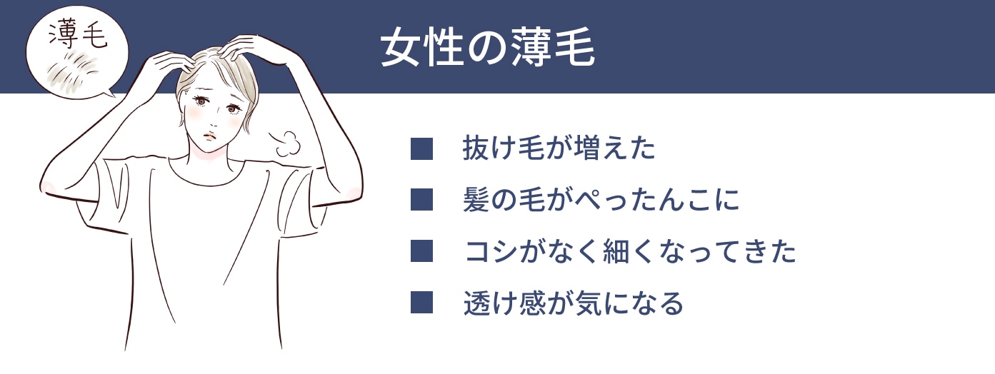 女性薄毛(FAGA)の症状