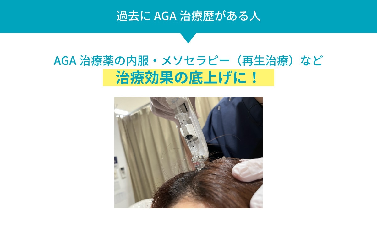 過去にAGA治療歴がある方