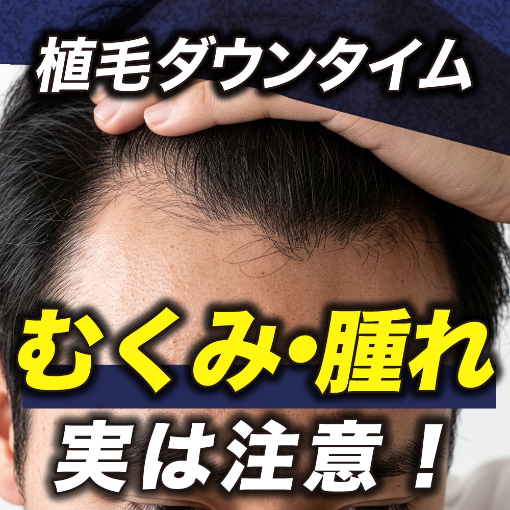 【画像あり】自毛植毛のダウンタイムは？腫れ・むくみの理由と経過