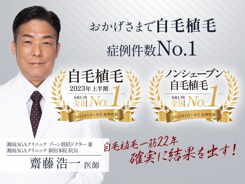 自毛植毛2023年症例件数No.1
